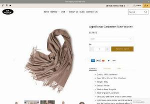 women's light brown cashmere scarf - Ultra cozy and warm,  enjoy a warm winter Light brown color means warmth and honesty,  best for families party,  working in office,  friends visiting