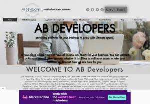AB Developers - AB Developers is an IT Solution company based in india. we are focusing in providing best service in minimal price.
Our services - App development (iOS, Android), Website development, Brand registration, logo/trademark registration, Domain registration, digital marketing, offline marketing, hosting, page promotion, YouTube channel promotion, Instagram page/account promotion, SEO.