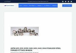 446 STAINLESS STEEL FORGED FITTINGS IN INDIA - The nitriding technique of stainless-steel 409 forged threaded Cross, in any case, decreases the disintegration resistance.we are leading ASTM 409 stainless steel forged fitting manufacturer in India.