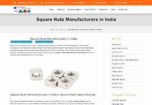 Square Nuts - Square Nuts manufacturers in India. Leading suppliers dealers in Mumbai Chennai Bangalore Ludhiana Delhi Coimbatore Pune Rajkot Ahmedabad Kolkata Hyderabad Gujarat and many more places. Sachiya Steel International manufacturing and exporting high quality Square Nuts Fasteners worldwide. We are India\'s largest Square Nuts Exporter, exporting to more than 85 countries. We are known as Square Nuts Manufacturers and Exporters due to exporting and manufacturing on a large scale.