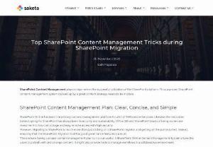 SharePoint Content Management Systems - SharePoint Content Management is vital in the successful utilization of the platform. Thus, a great content strategy system needs to be in place.
