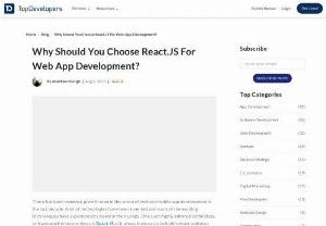 Top 8 Reasons to Choose ReactJS for Web App Development - ReactJS, a JavaScript library that helps developers to build SEO Friendly web apps. Get to know more about ReactJS and why it is a good option for your next project.