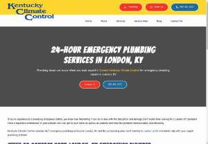24-Hour Emergency Plumbing Services in London, KY - If you\'ve experienced a plumbing emergency before, you know how frustrating it can be to deal with the disruption and damage. Don\'t waste time looking for a plumber! Have a reputable professional in your network who can get to your home as quickly as possible and have the problem resolved safely and efficiently.
Plumbing issues can occur when you least expect it. Contact Kentucky Climate Control for emergency plumbing repairs in London, KY.