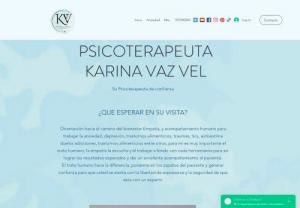 Psicoterapeuta Karinavazvel - I am a certified psychotherapist who you can trust, I would love to accompany you in your therapeutic process for your integral well-being, either in person or online, for me the human treatment is very important, empathizing with you and making a team together to achieve your goals and work The issue that is important to you, if you are going through a duel, you have anxiety,