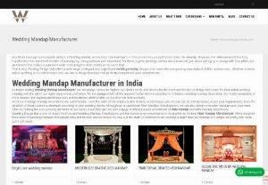 Indian Wedding Mandap Manufacturer - Wedding Design Hub is one of the best wedding mandap manufacturer and supplier in India.