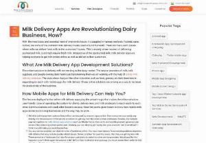 Dairy Milk Management Software - Start daily online milk management software for regular delivery of milk for your dairy business. In these times of corona crisis when people are under lockdown and they can\'t come out, make them feel special. Start Online Milk Delivery App Solution from Master Software Solutions and level up your business. Don\'t loose your business profit.  Call +16506660012 and we will provide a free demo.