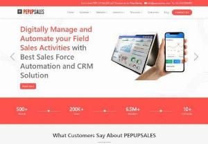 Mobile Sales Force Automation App Development | Distributor Management Software | Visual Merchandising Solution - Industry's leading Mobile Sales Force Automation solution. PepUpSales is being used across different industries. We also provide Distributor Management System, Visual Merchandising Solution and Van Sales.