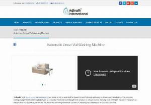 Automatic Linear Vial Washing Machine - Adinath\