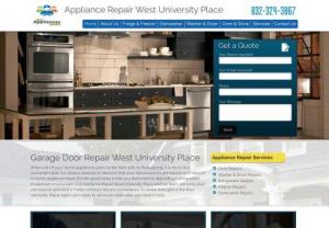 Appliance Repair West University Place - Our home appliance service company provides the necessary repairs to keep our clients' home appliances running perfectly. We provide the most reasonable price points for our valued customers, offering quality washer and dryer services and repairing faulty electric stoves, ovens, microwaves, freezers, dishwashers, and refrigerators.