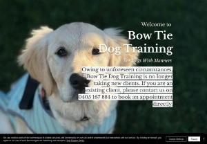 Bow Tie Dog Training - Canberra based mobile dog trainer offering behavioural consultations, obedience training, socialisation sessions, and more.