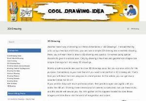 easy 3d drawings for beginners step by step - easy 3d drawings for beginners step by step is a very good site for kids to learn the skills in drawing