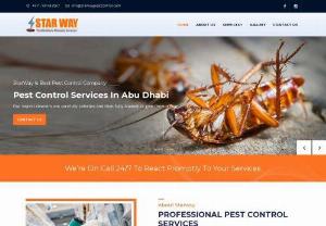 Professional Pest Control Services - Star Way is a leading Pest Control & Building Cleaning Services provider in Abu Dhabi. We are approved by Abu Dhabi. We have a positive approach to business solution and focus on customer satisfaction in any crtitical situation. We provide you the excellent pest control services on fair rates for your home, office & other buildings. We are top leading and Professional Pest Control Services provider Company in Abu Dhabi and Provide Best Cleaning, Disinfection and Sanitization Services in UAE.