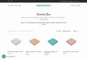 Buy Custom Brownie Boxes - Buy Brownie Boxes custom online at Best Price from bulk Brownie Boxes manufacturers and suppliers in India. ImpressionCart provides wholesale lowest rates and high-quality printing.