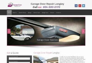 Garage Door Repair Langley - Garage Door Repair Langley has built a reputation for being the number one garage door repair service provider in the metro. We boast an impressively wide range of services, from garage door opener installation to garage door maintenance. Our technicians are hardworking and professional when carrying out our services.