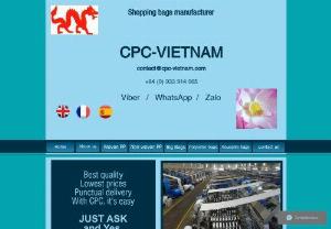 Shopping bags manufacturer - CPC Vietnam - the top shopping bags manufacturer in Asia offers eco-friendly recycled Woven PP, Non-Woven PP, Big Bags, Polyester bag, Jumbo bags, shopping trolley bags, drawstring bag, mesh bags for fruits and vegetables with 100% quality assured. We manufacture all kinds of polyester shopping bags of any size, style, and color, at a lower wholesale price and worldwide shipping facilities are also available.