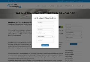Sap MM Training in Bangalore - eCare Technologies located in Marathahalli - Bangalore, is one of the best SAP MM Training institute
 with 100% Placement support. SAP MM Training in Bangalore provided by SAP MM Certified Experts and real-time Working 
Professionals with handful years of experience in real time SAP MM Projects.