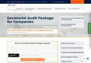 Secretarial Audit Package for Companies | ClickNTax - Secretarial Audit Services. The secretarial audit is an audit to verify compliance of legislations which will include the Companies Act and various other corporate and economic laws applied to the company.