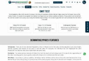 DMIT Test Firm - DMIT Test gives an accurate understanding of a person's multiple intelligences as well as his innate potential capabilities and personality.