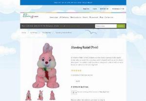 Standing Rabbit Pink - STANDING RABBIT (PINK): Rabbits are the cutest animals in the world today. Why not grab this standing rabbit-shaped stuff toy in the shade blush pink. This rabbit stuff toy comes along with a blood-red carrot in hands to add on to the existing look.