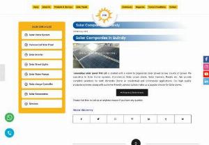 Solar Companies in Guindy | Jeevaditya Solar Power - We are counted amongst leading and reputed Home Solar in Chennai and Home Solar Power System in Chennai are custom designed according to your needs.