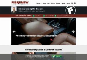 Fibrenew Sterling Hts - Leather Repair, Vinyl Restoration and Plastic Repair in Sterling Heights, MI. We restore damaged leather, vinyl, plastic, fabric and upholstery on furniture, vehicles, boats and airplanes. Mobile service to your home or office.