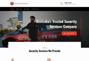 Security One 2 One - Security One 2 One is a reliable and reputed company catering to all-around security services in Sydney. We target a market of security users appreciating a quality security guard company. With a diverse portfolio of customers across different services and industries, we always focus on ethical working practices, investment in our staff. With a reliable and experienced management team, we help in culminating market recognition and strong trading performance.