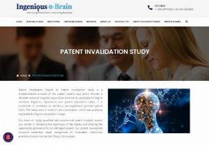 Invalidity Search - what is it? - Patent Invalidity / Invalidation is also known as Opposition Study or Patent Validity Study. Patent Invalidation's objective is to invalidate or revoke an already registered/ granted patent claims or for a pre-grant opposition of a published patent application claims.