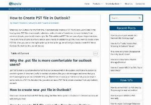 How to Create PST file in Outlook - After reading this informative blog, you will know how to create PST file in Outlook. In this blog, you will find step by step process..