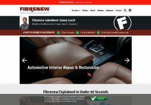 Fibrenew Lakeshore - Leather Repair, Vinyl Restoration and Plastic Repair in Holland, MI. We restore damaged leather, vinyl, plastic, fabric and upholstery on furniture, vehicles, boats and airplanes. Mobile service to your home or office.