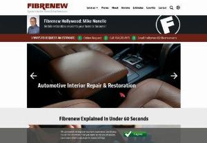 Fibrenew Hollywood - Leather Repair, Vinyl Restoration and Plastic Repair in Hollywood, FL. We restore damaged leather, vinyl, plastic, fabric and upholstery on furniture, vehicles, boats and airplanes. Mobile service to your home or office.