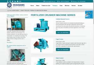 Fertilizer Crusher Machine - Fertilizer Crusher Machine is used to crush the fermented livestock and poultry manure, municipal sludge, drug residue, distiller's grain from organic fertilizer. It is an ideal machine for fertilizer production and processing organization.