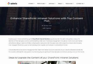 Enhance SharePoint Intranet Solutions with Top Content Plan - Setting up SharePoint Intranet Solutions is quite easy but the real challenge lies in driving a high Office 365 Intranet employee engagement.