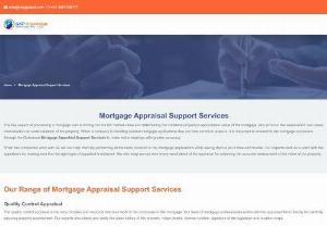 Mortgage Appraisal Support Services - SKP Global has experience in liaising with appraisers to provide the best outsource Mortgage Appraisal Support Services to avoid the hassles of dealing with reassessment and rework process with clients.