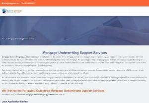 Mortgage Underwriting Support Services - SKP Global has huge experience in outsourcing mortgage underwriting support services to detect fraudulent activities with extended evaluation of analyzing applicant's creditworthiness.