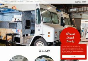 food truck manufacturer in San Bernardino County - Thomas Lunch Truck Inc is the leading food truck manufacturer and builder in Los
Angeles, Orange, Tulare, Ventura and San Bernardino County.