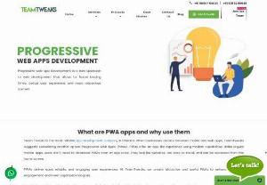 Progressive web app development company - TeamTweaks has been leading Progressive web app development company in Chennai, India. we provide best service in web and mobile app design.