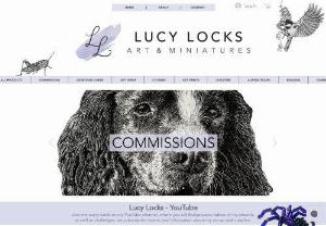 Lucy Locks Art and Miniatures - Artist showcasing mixed media artwork and miniatures, selling art prints and small handmade ornaments/gifts Art, Artwork, Artist, Miniatures, Prints, Art prints, online shop,
