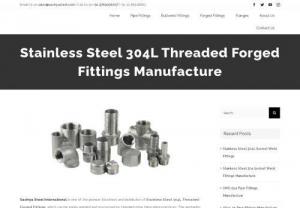 Stainless Steel 304L Threaded Forged Fittings - Sachiya Steel International is one of the pioneer Stockiest and distributor of Stainless Steel 304L Threaded Forged Fittings, which can be easily welded and processed by standard shop fabrication practices. The austenitic structure of Stainless Steel 304L Threaded Forged Elbow also gives this grade excellent toughness, even down to cryogenic temperatures.