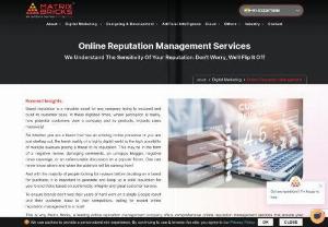 Best Online Reputation Management Services in Mumbai, India - Matrix Bricks Infotech is one of the top leading online reputation management company in Mumbai, India. With 9+ years of experience in ORM Services & more. Maintain your brand reputation with our ORM services.