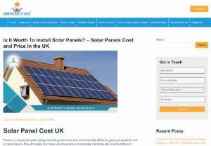 Solar panel installation cost - Solar panels are always going to be an investment initially, there is no hiding from that fact. On average, the cost can be anything between �5000 and �10,000 to install solar panels in the UK. It can cost around �350 per panel. There is a variable amount for the total cost of installation and that is because there are a lot of variables to consider.