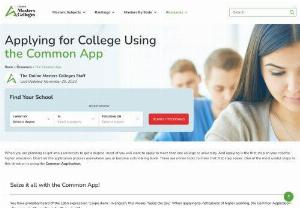 Applying for College Using the Common App - here are online tools to make that first step easier. One of the most useful steps in this direction is using the Common Application.