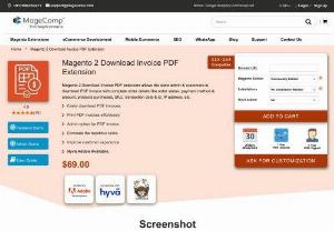 Magento 2 Download Invoice PDF - With Download Invoice PDF Extension for Magento 2 by MageComp, the store admin and customers can easily download the invoice in PDF format.