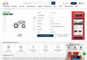 Eicher 333 Tractor Price In India for Farming - If you are searching for the Eicher 333 Tractor in India, you must visit Tractor Junction.
India best online digital marketplace platform for the farmer which provides all model information like their value, price, engine horse power capacity. Eicher 333 Tractor, a more powerful engine with additional features of low fuel consumption, makes it a twin benefit for the user. Every farmer's first choice buy a Eicher 333 Tractor, it's a heavy loaded capacity tractor.