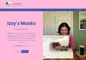 Izzy's Masks - Izzy's Masks are comfortable, reversible, and customizable cotton face masks. Choose any fabric design, add a nose wire, tulle overlay, or embroidered trim! Masks are ovingly constructed to order in California, starting at $10 each.