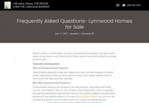 Frequently Asked Questions for Homes for Sale - There are some frequently asked questions associated with homeownership. What are homeownership programs; who offer these programs; are you qualify for the program? These are some questions and having answers to these certainly help with homeownership.