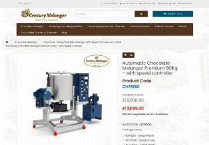 Automatic Chocolate Melanger Premium 80Kg | Century Melanger - Buy Commercial Automatic Chocolate Melanger Premium 80 with a speed controller. Stone Melanger, Chocolate Melanger distributed all over the world.
