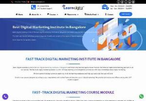 digital marketing institute in bangalore - Learn Digital Academy is among the best�digital marketing training institute in Bangalore�with the best digital marketing courses in Bangalore. Their digital marketing classes in Bangalore are as interactive as classroom training, where students get to involve themselves in learning from the best professionals of the industry.