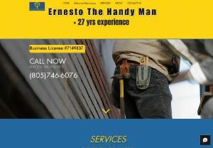 Ernesto The Handy Man - My name is Ernesto Velazco, I am a professional and licensed handy man. I have 26 + years of experience in my trade. I always make sure to have the work area very clean when finish and I am a very hard & determined worker. And best of all I make sure to leave my clients satisfied and with a fair price!