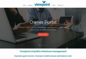 Viewpoint PMS - A cloud PMS with revenue management, rental distribution, exchange integration, resort booking website, owners portal , PCI certified payment processing and Owners Travel Club rewards program from Panorama Travel Solutions. Free demo available. Low cost Software as a Service