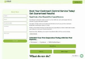 Cockroach control services in Chennai - Cockroaches are major pests in homes, restaurants, hospitals, warehouses, offices and other structures with food-handling areas. These insects can contaminate food and eating utensils, destroy fabric and paper products and impart stains and odors to surfaces they contact. Cockroaches haven't been found to be direct carriers of disease; however, they will mechanically contaminate food or utensils by transporting filth or disease organisms on their bodies or by way of their excreta.